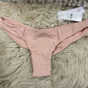 Pilyq Pink Sands Basic Ruched teeny Bottom